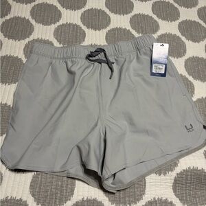 Huk Light Gray Performance Shorts